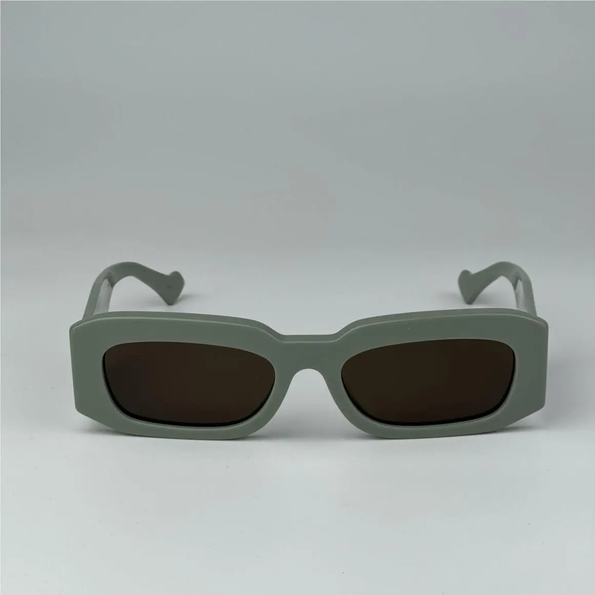 Gucci Men Sunglasses Solid Sage Brown Rectangle GG1426S 004