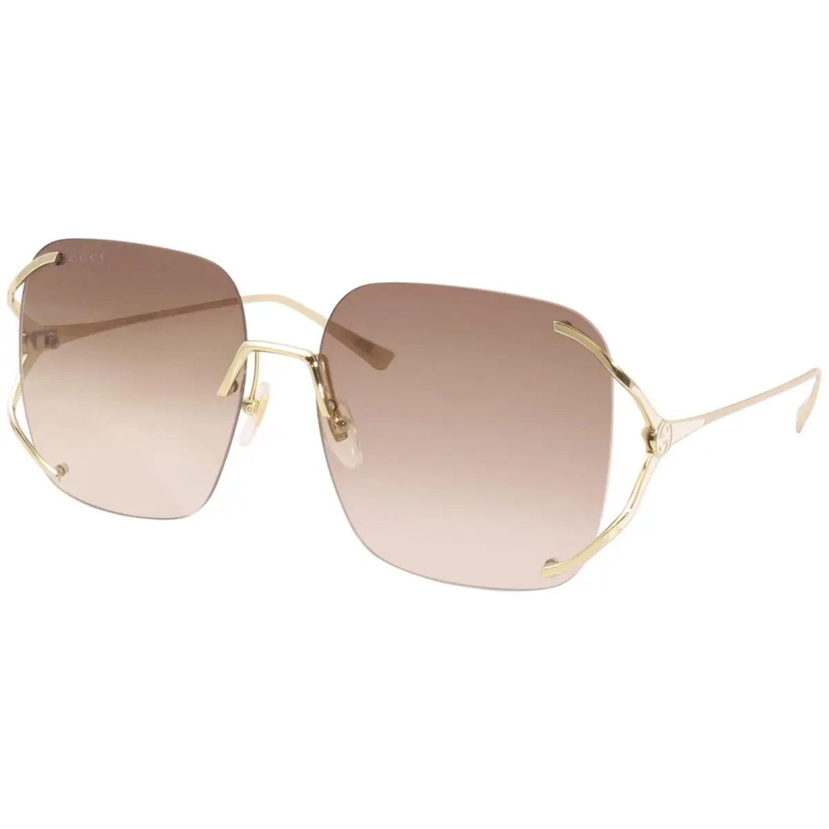 Gucci Gucci-logo GG0646S 002 Sunglasses Women`s Gold/brown Gradient Lenses 60mm