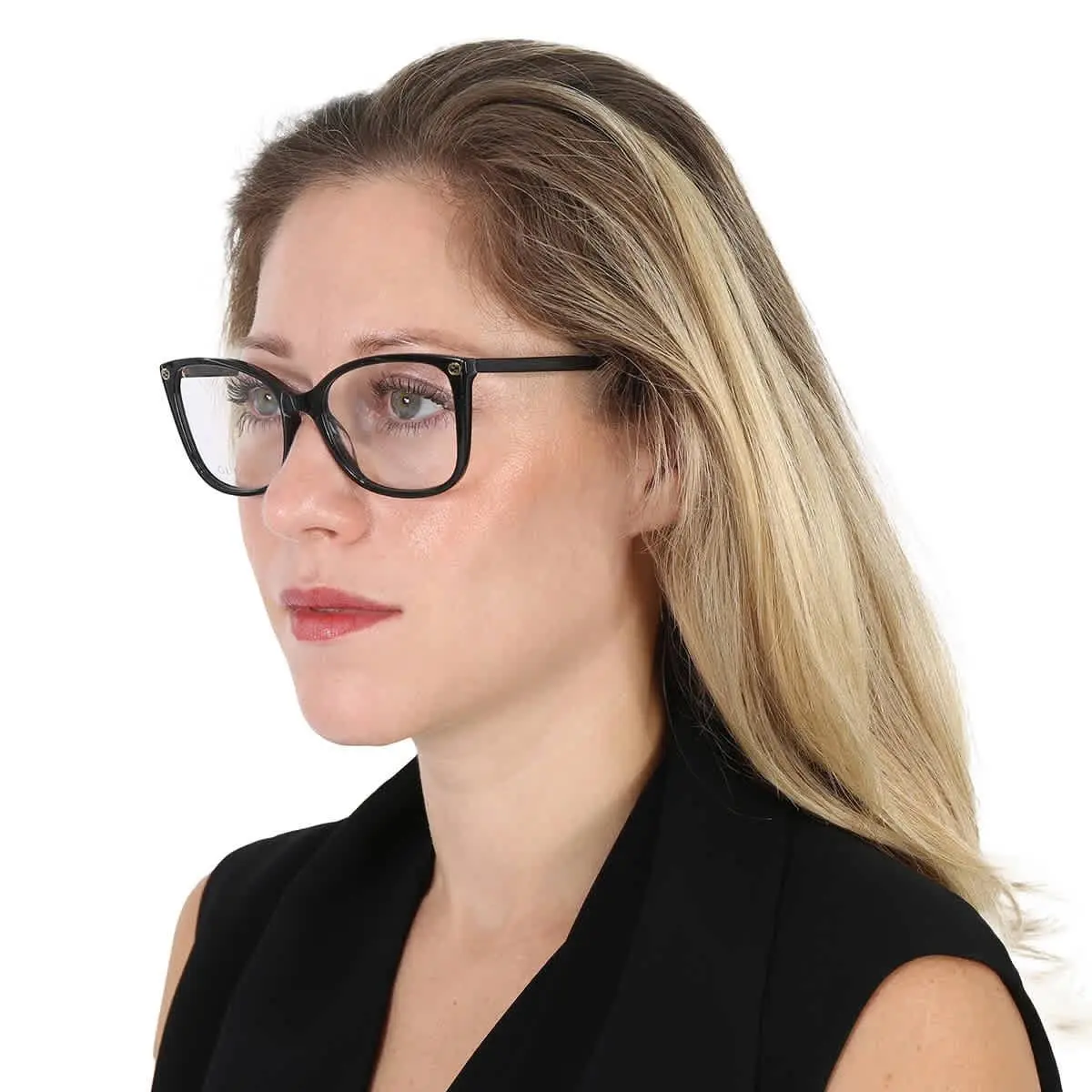 Gucci Demo Square Ladies Eyeglasses GG0026O 001 53 GG0026O 001 53