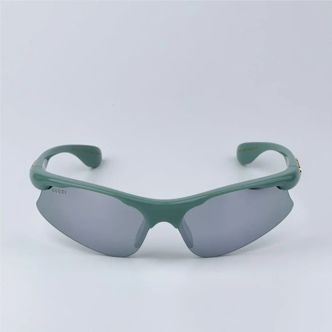 Gucci Men Sunglasses Green Silver Mirror Mask GG1774S 005