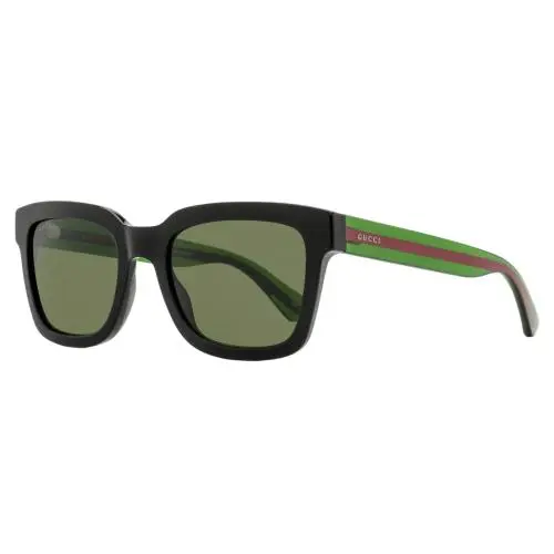 Rectangular Web Sunglasses GG0001SN 002 Black/green 52mm by Gucci