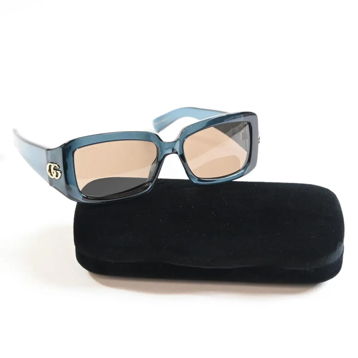 GG1403S 003 Womens Sunglasses Dark Blue/bronze 54mm by Gucci