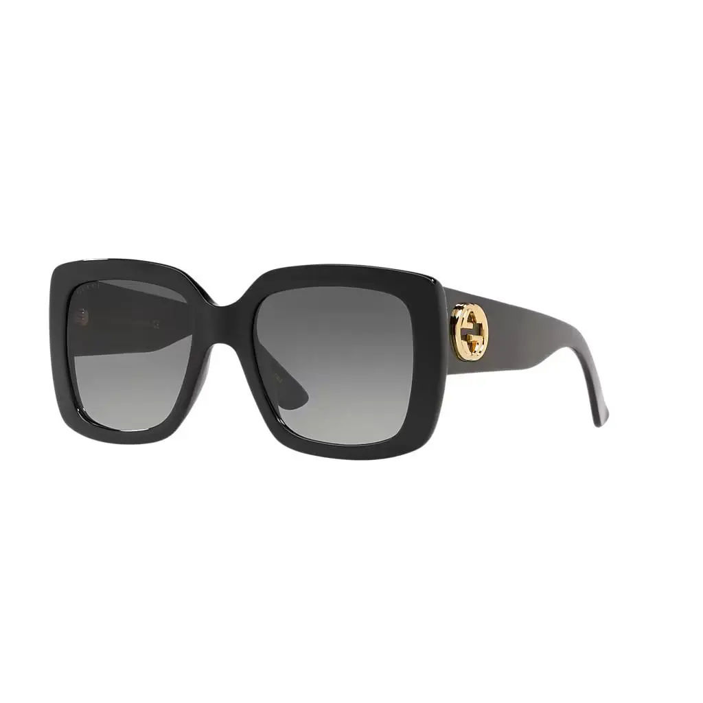 Gucci GG0141SN 001 Black Butterfly 53mm Women`s Sunglasses - Frame: Black, Lens: Gray