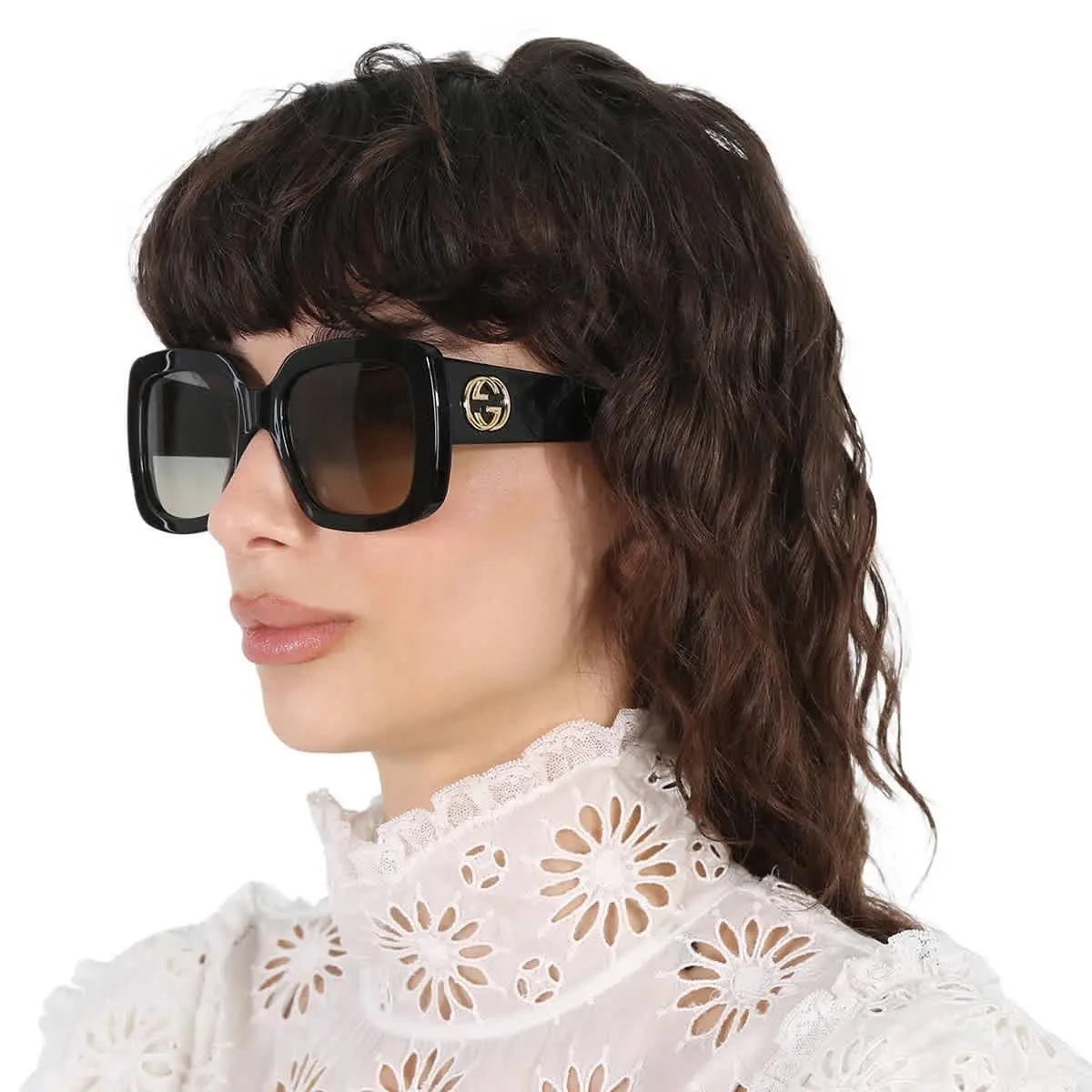 Gucci GG0141SN 001 Black Butterfly 53mm Women`s Sunglasses