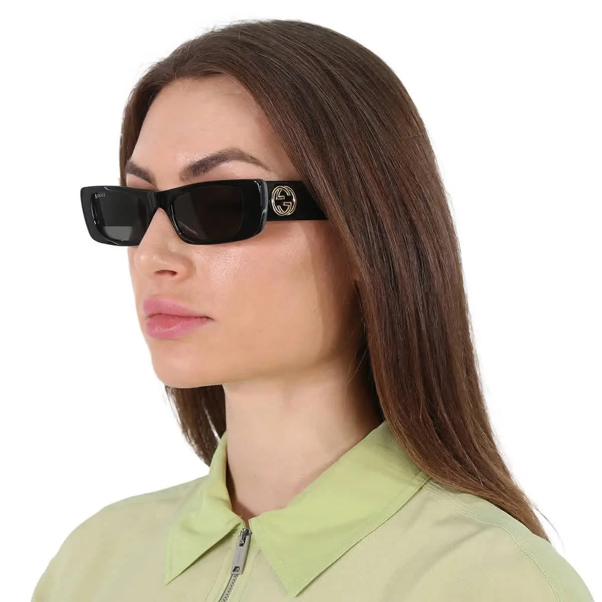 Grey Rectangular Ladies Sunglasses GG0516S 001 52 GG0516S 001 52 by Gucci