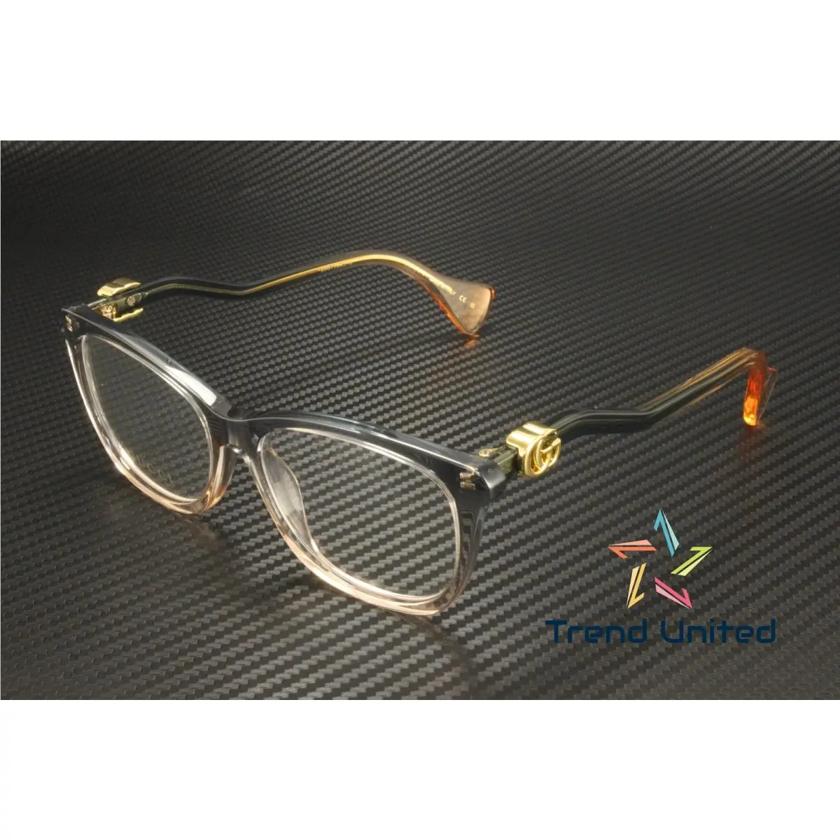 GG1012O 002 Rectangular Squared Blue Demo Lens 54 mm Women`s Eyeglasses by Gucci