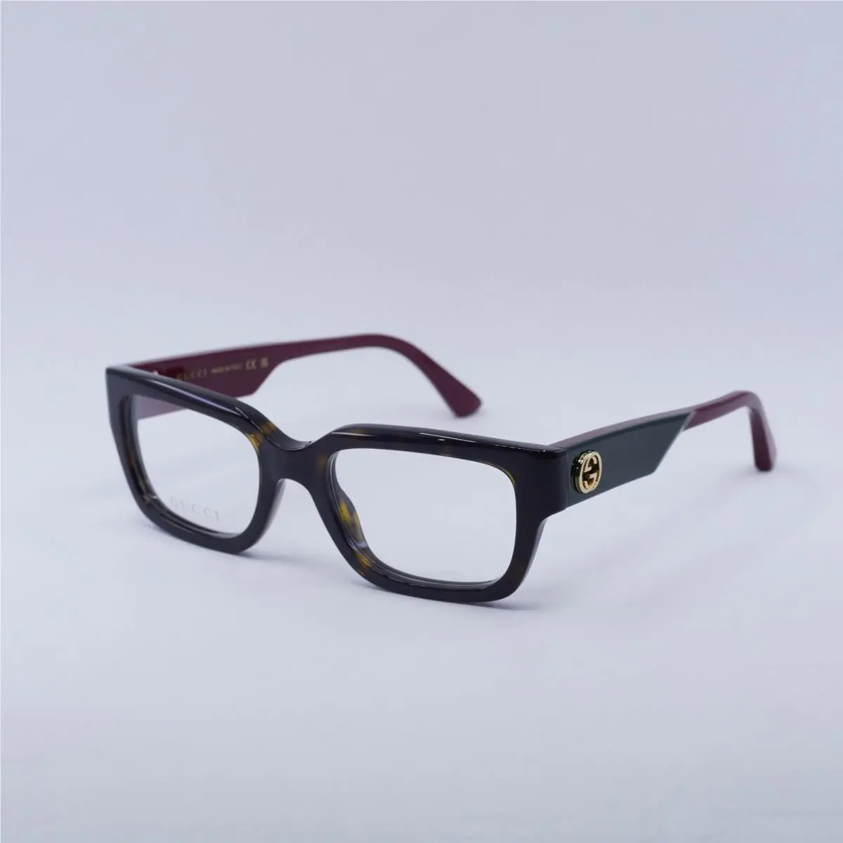 GG1666O 006 Havana with Red 53mm Eyeglasses by Gucci