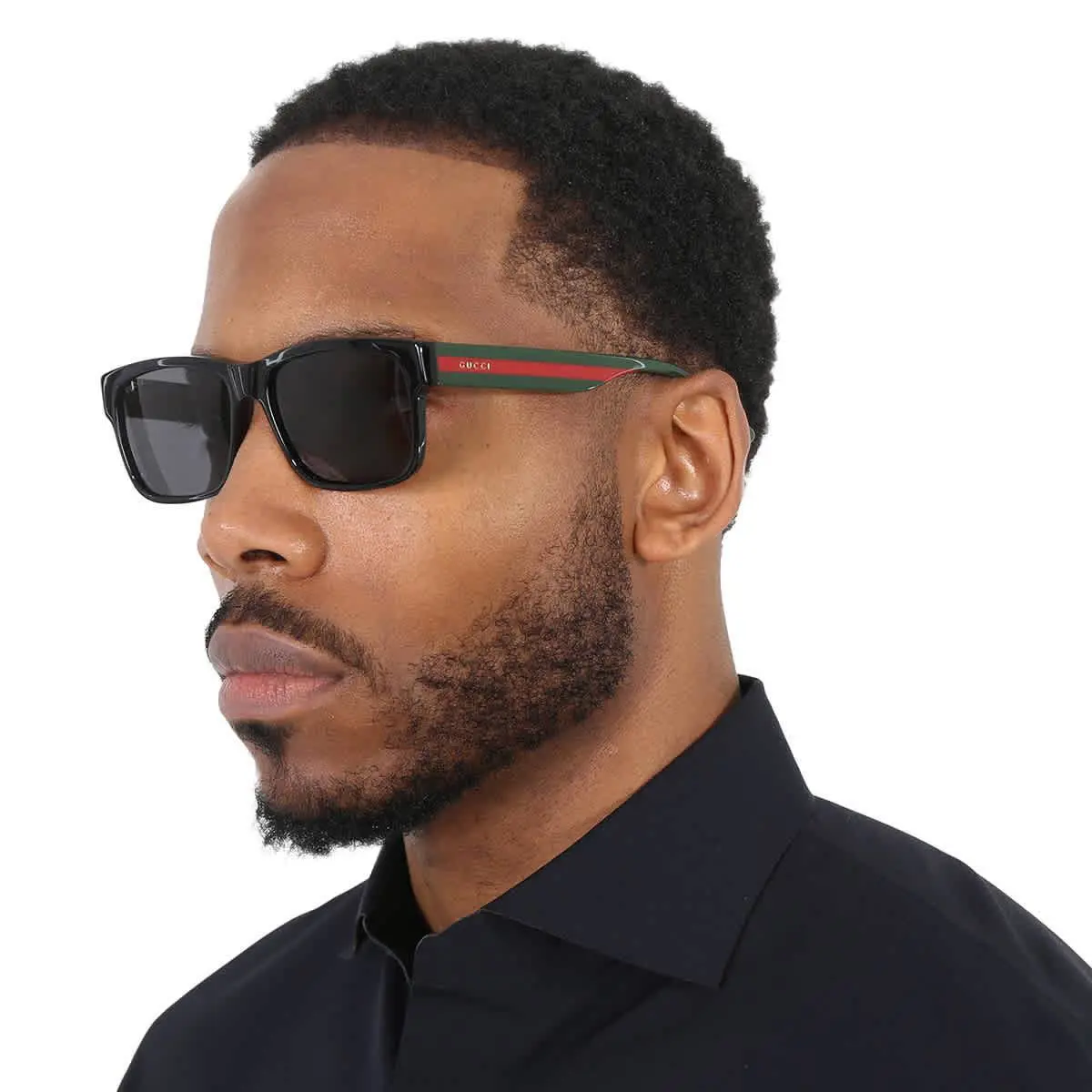 Gucci Grey Square Men`s Sunglasses GG0340S 006 58 GG0340S 006 58