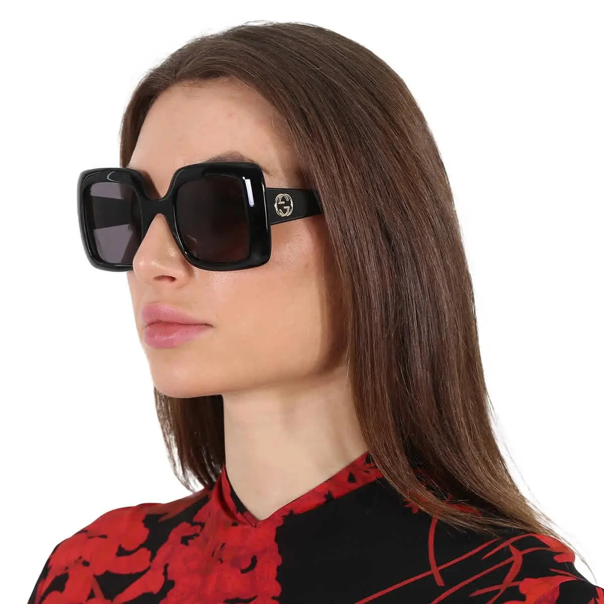 Grey Rectangular Ladies Sunglasses GG0896S 001 52 GG0896S 001 52 by Gucci