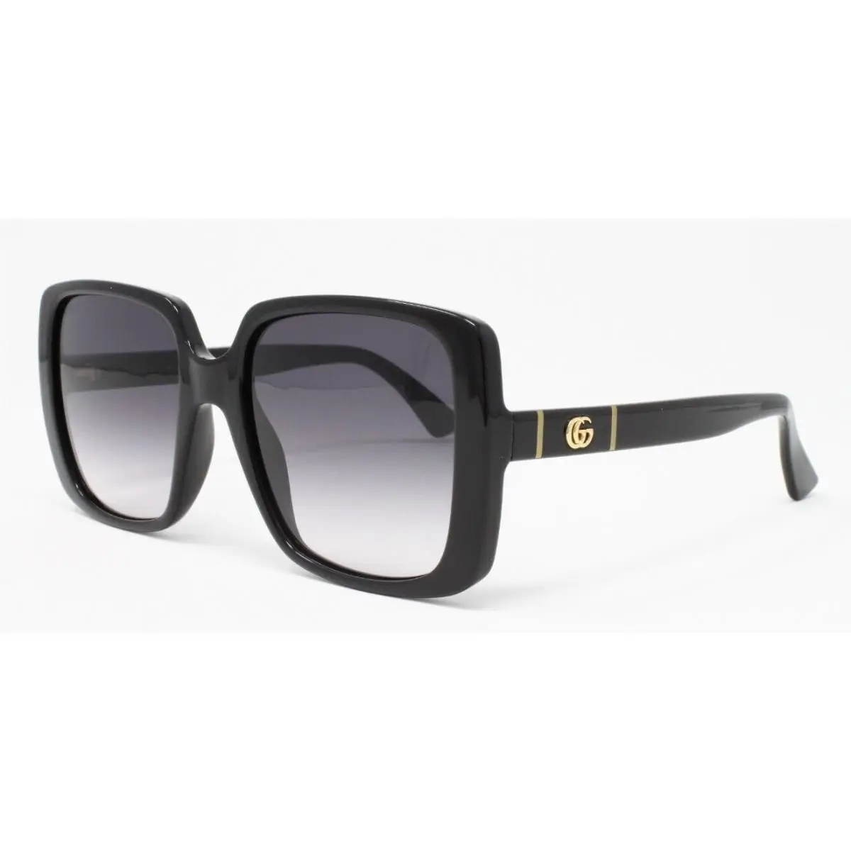 Gucci GG0632S-001 Women`s Sunglasses Black 56mm Grey Lens Square Plastic