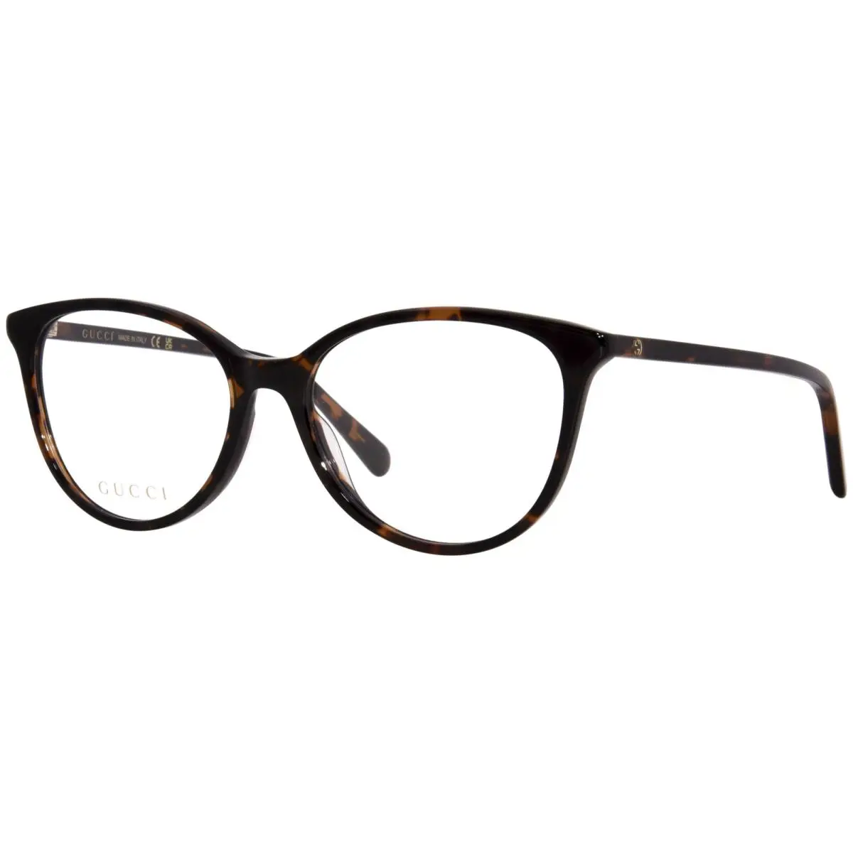 Gucci GG1359O 002 Eyeglasses Frame Women`s Havana Full Rim Cat Eye 54-mm