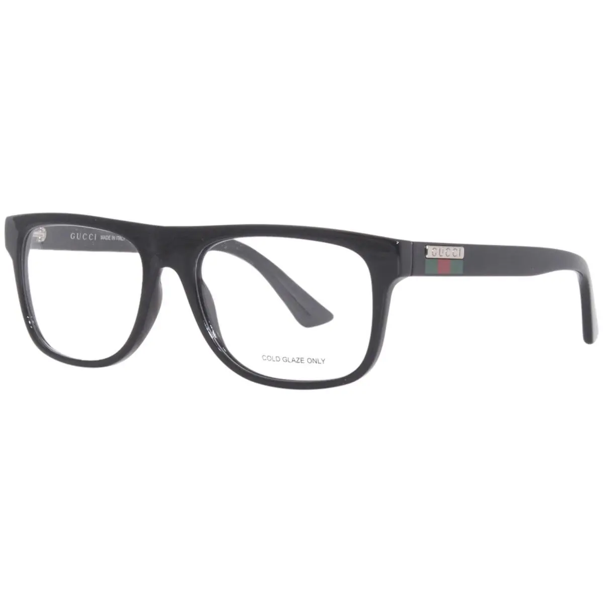 Gucci GG1117O 001 Eyeglasses Frame Men`s Black Full Rim Rectangle Shape 56-mm
