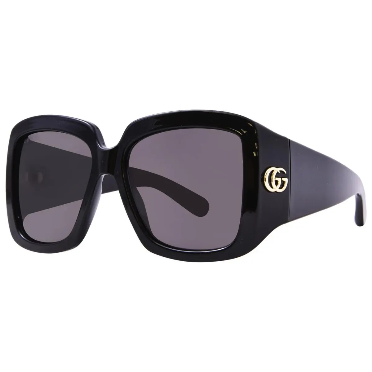 Gucci GG1402S 001 Sunglasses Women`s Black/grey Lenses Rectangle Shape 55mm