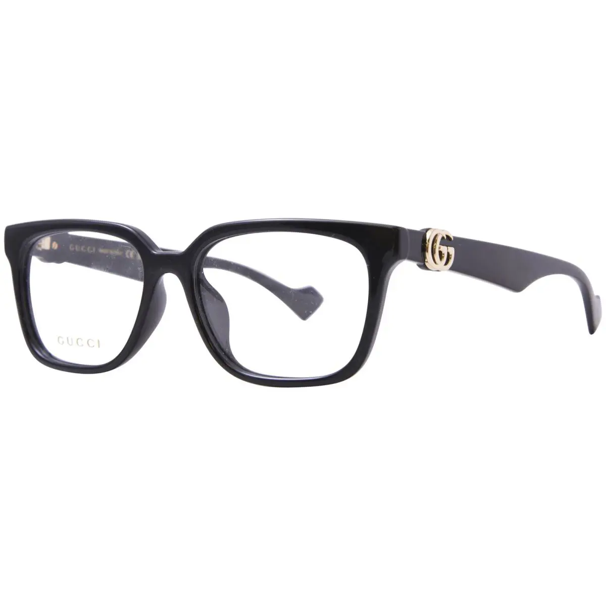 Gucci GG1537OK 001 Eyeglasses Women`s Black Full Rim Rectangle Shape 55mm - Frame: Black