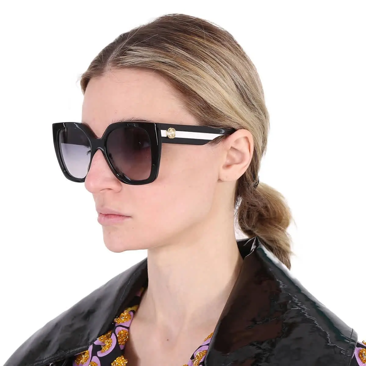 Grey Gradient Butterfly Ladies Sunglasses GG1300S 004 55 GG1300S 004 55 by Gucci