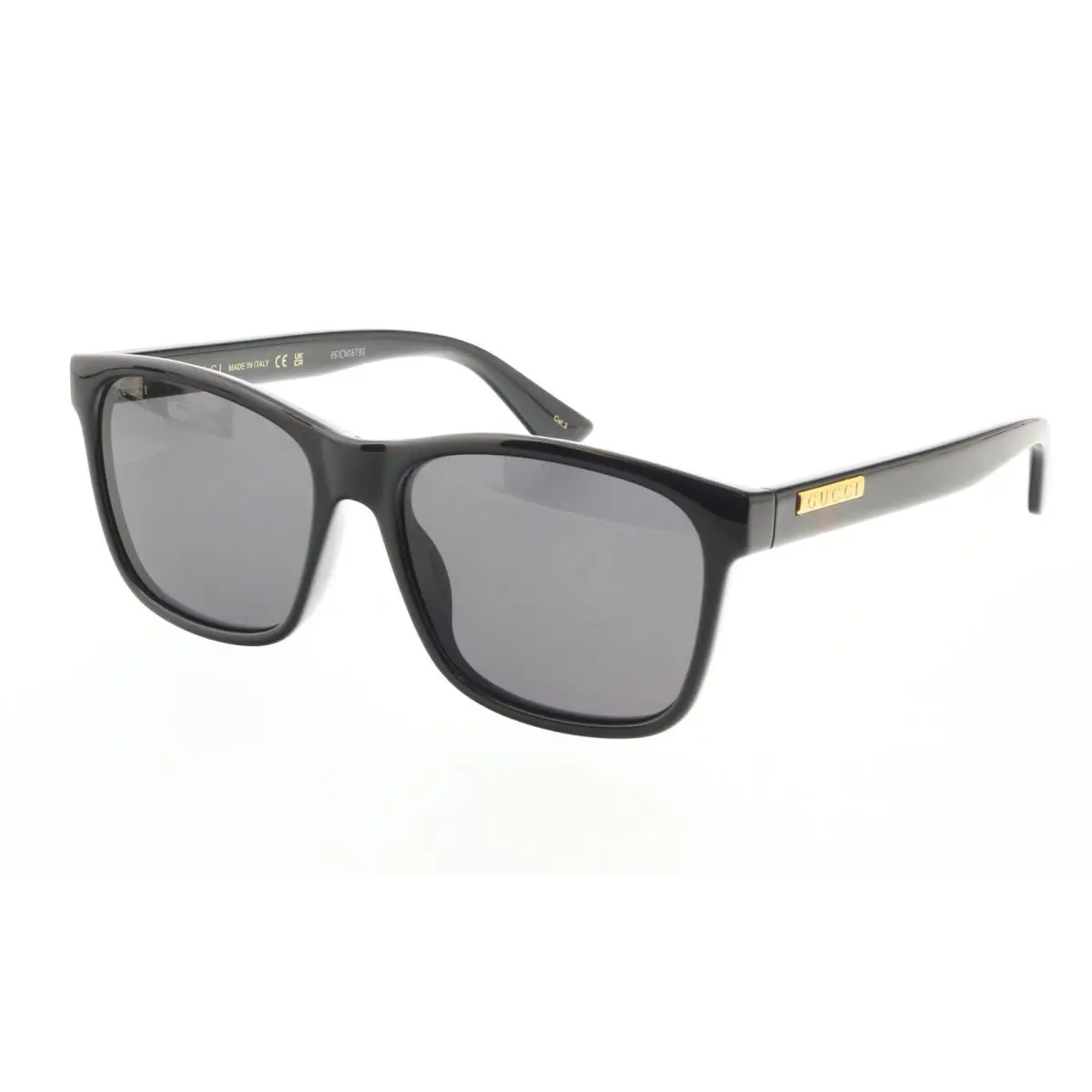 Gucci GG0746S-001 Matte Black Square Sunglasses with Grey Lenses