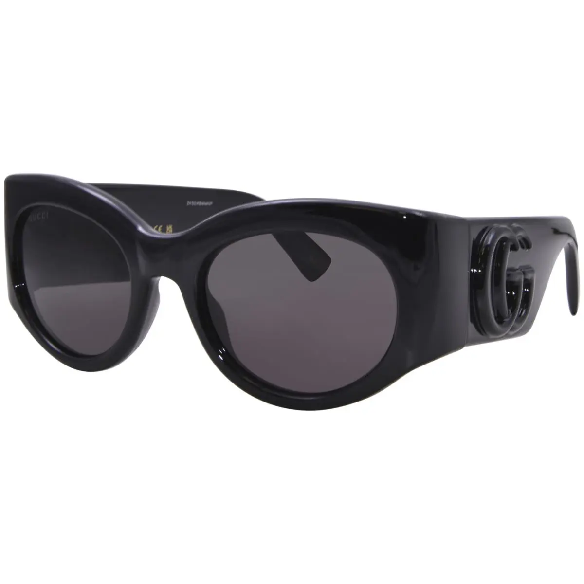 Gucci GG1544S 001 Sunglasses Women`s Black/grey Oval Shape 53mm