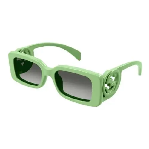 Gucci GG 1325 S 004 Green Grey Gradient Lens Rectangular Women`s Sunglasses