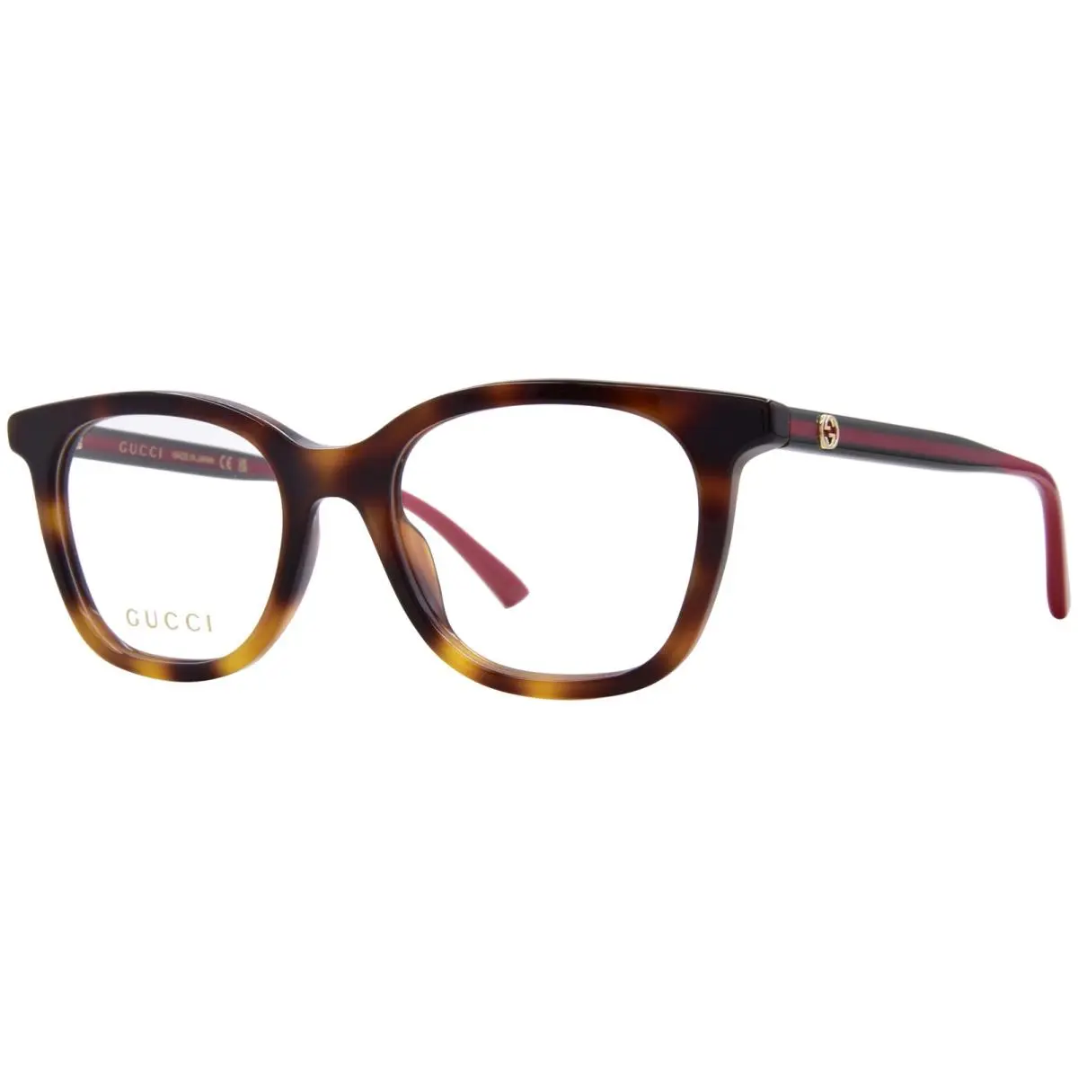 Gucci GG1864O 002 Eyeglasses Women`s Havana/green Full Rim Square Shape 50mm