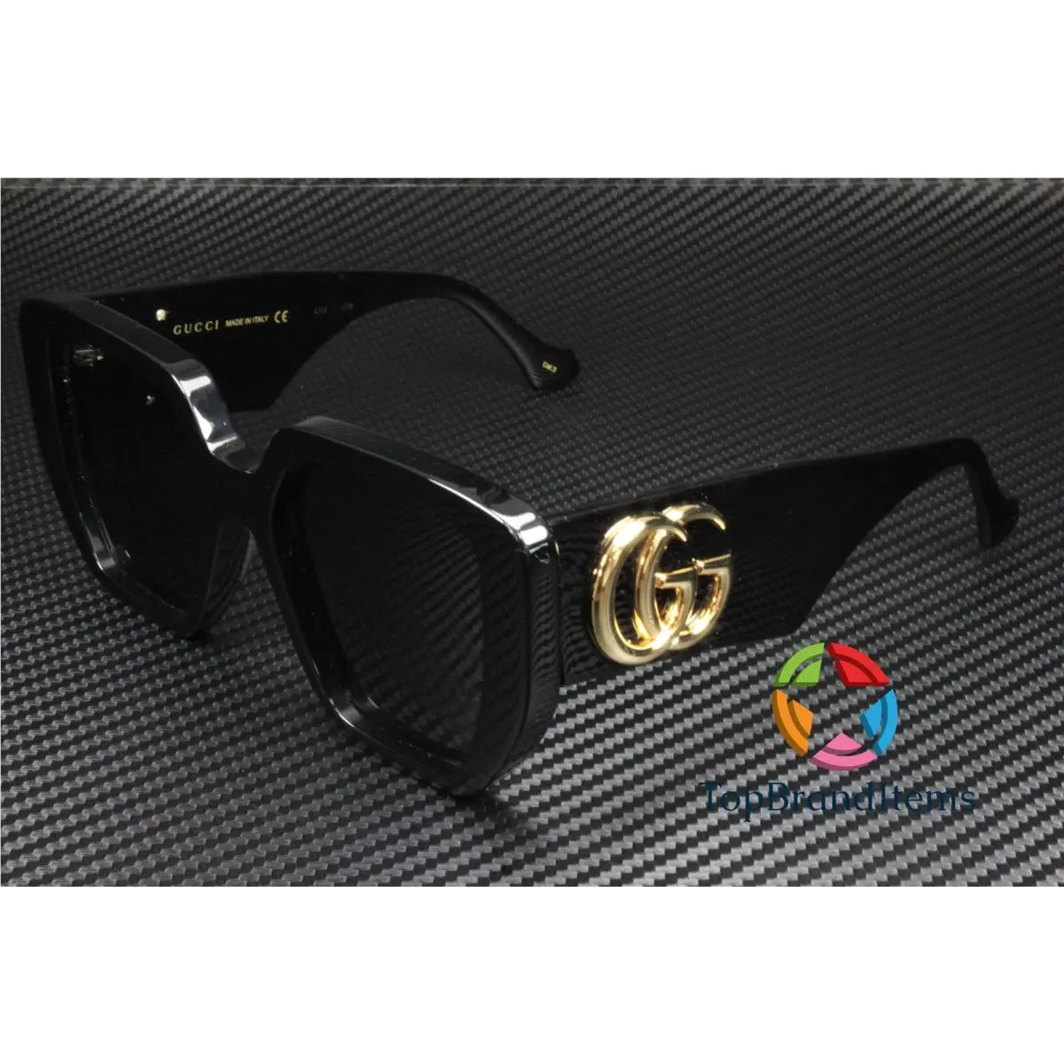 Gucci GG0956S 003 Rectangular Squared Black Grey 54 mm Women`s Sunglasses Obi 18