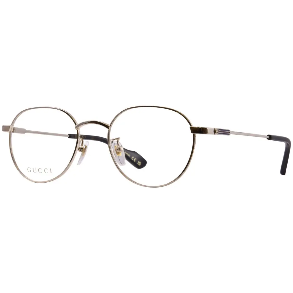 Gucci GG1747OA 002 Eyeglasses Frame Men`s Gold/havana Full Rim 51mm
