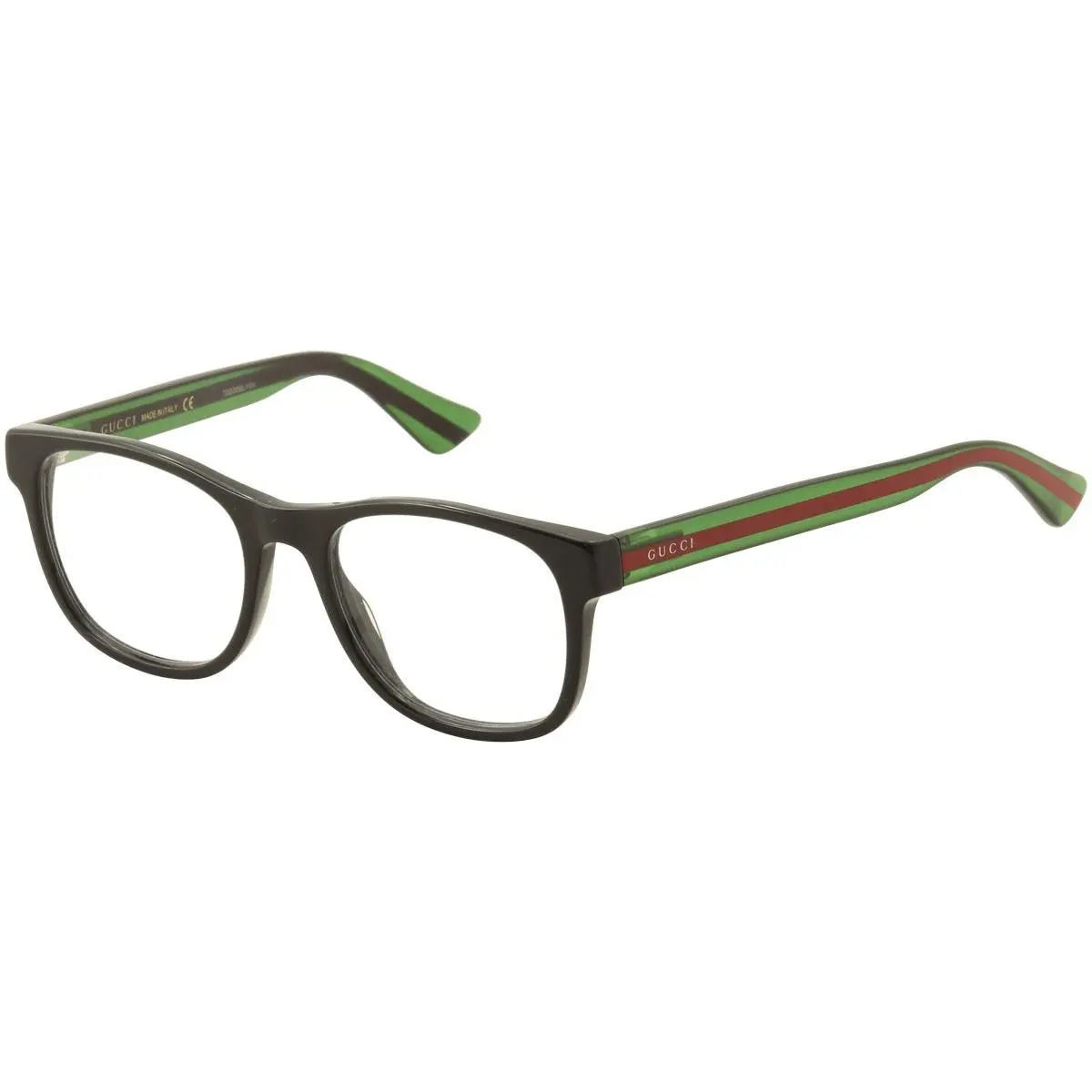 Gucci GG0004ON 004 Eyeglasses Frame Men`s Transparent/havana Full Rim 53-mm
