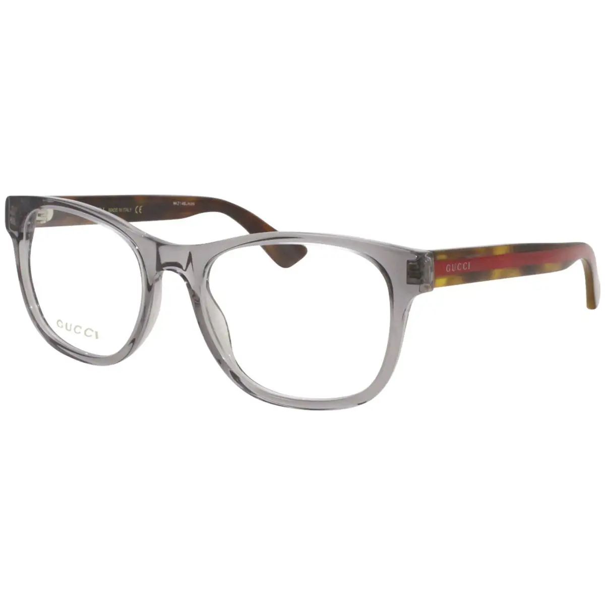Gucci GG0004ON 004 Eyeglasses Frame Men`s Transparent/havana Full Rim 53mm