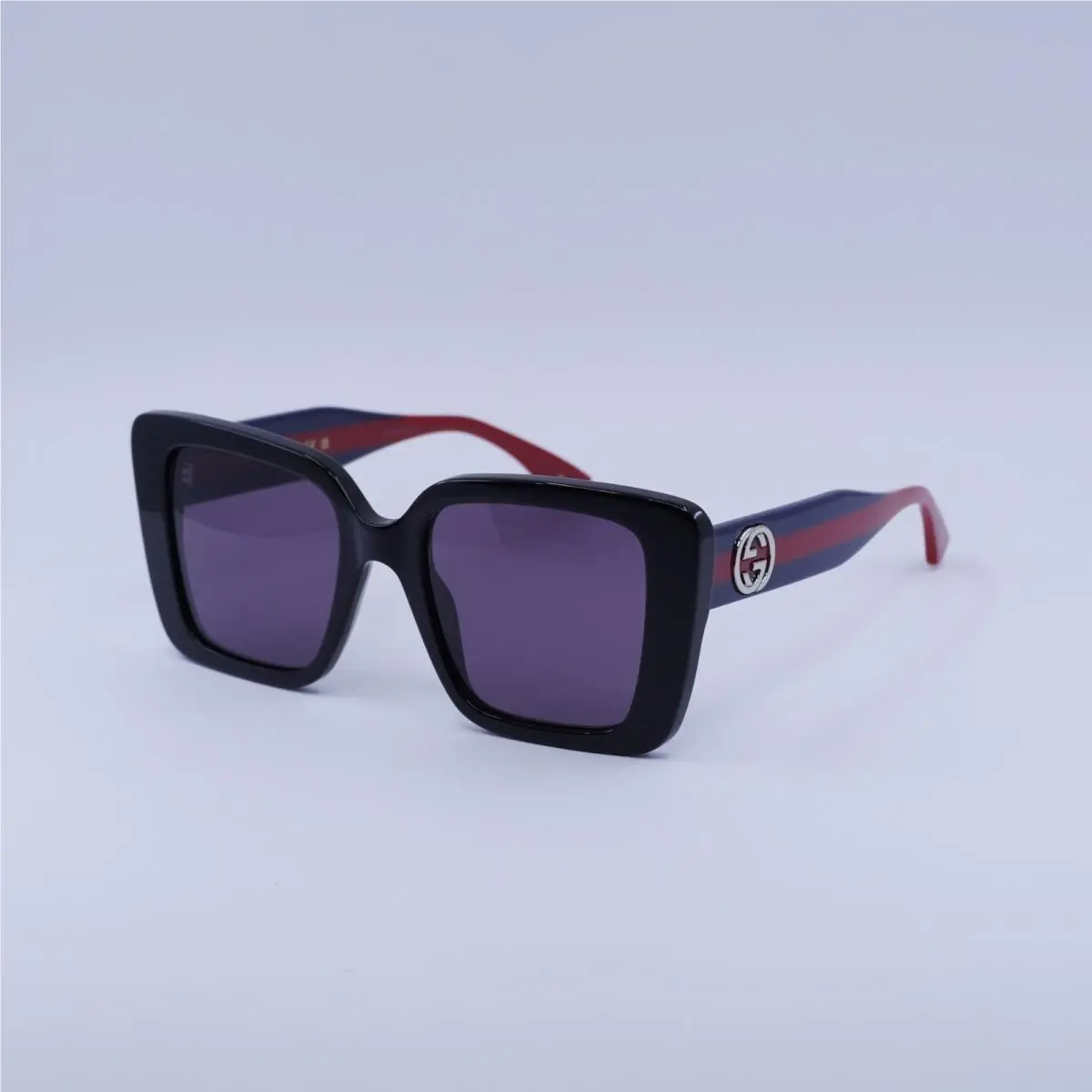 GG1861S 004 Shiny Black/dark Violet 53-29-145 Sunglasses by Gucci