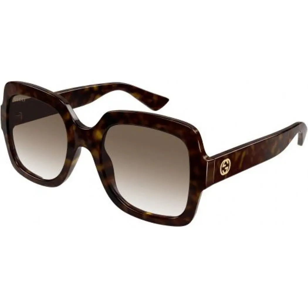 Gucci GG1337S 003 Sunglasses Women`s Havana/brown Gradient Square Shape 54mm