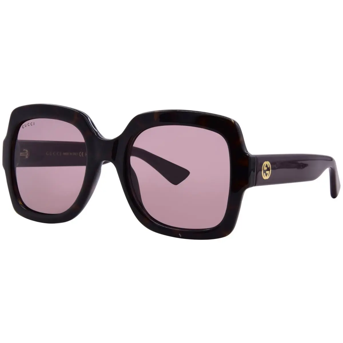 GG1337S 009 Sunglasses Women`s Havana/violet Square Shape 54mm by Gucci