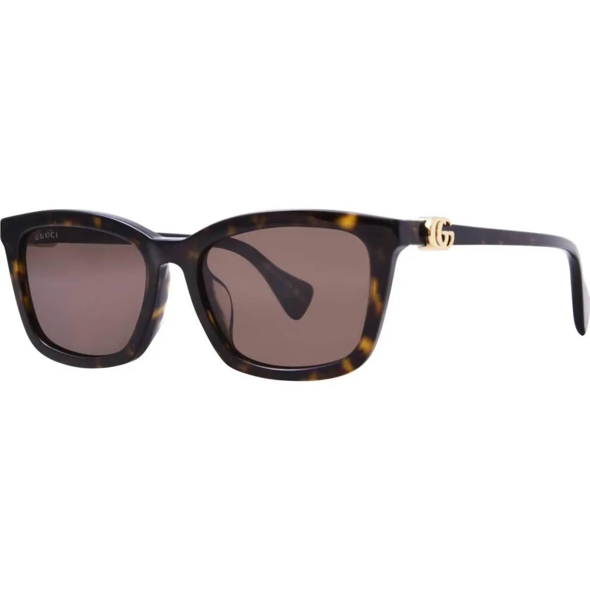 Gucci GG1596SK 003 Sunglasses Women`s Havana/brown Rectangle Shape 55mm
