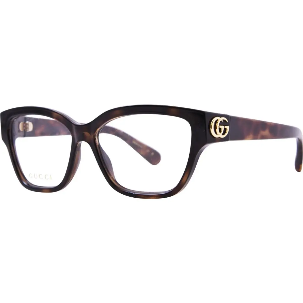 Gucci GG1597O 002 Eyeglasses Frame Women`s Havana Full Rim Cat Eye 53mm
