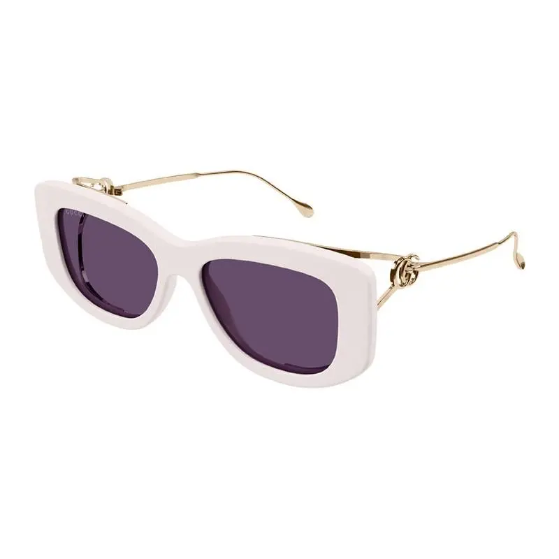 Gucci GG1566S Sunglasses Sun Glasses 003 Ivory/gold 55mm Women