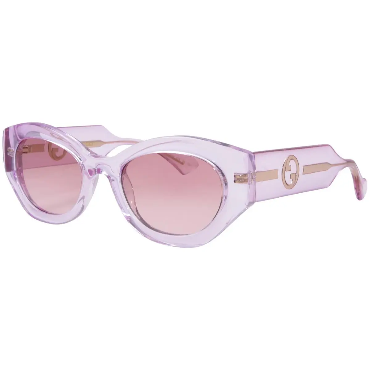 Gucci GG1553S 003 Sunglasses Women`s Pink/red Gradient Oval Shape 52mm