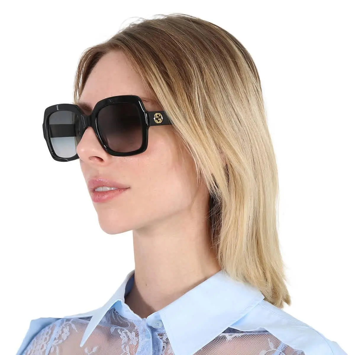 Gucci Grey Square Ladies Sunglasses GG0036SN 001 54 GG0036SN 001 54