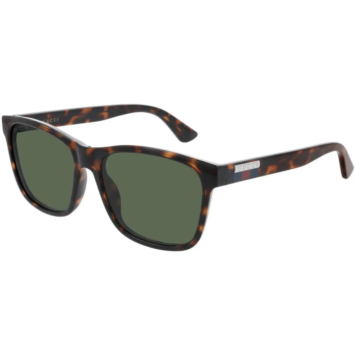 Gucci GG0746S Havana/green 003 Sunglasses - Frame: Brown, Lens: Green