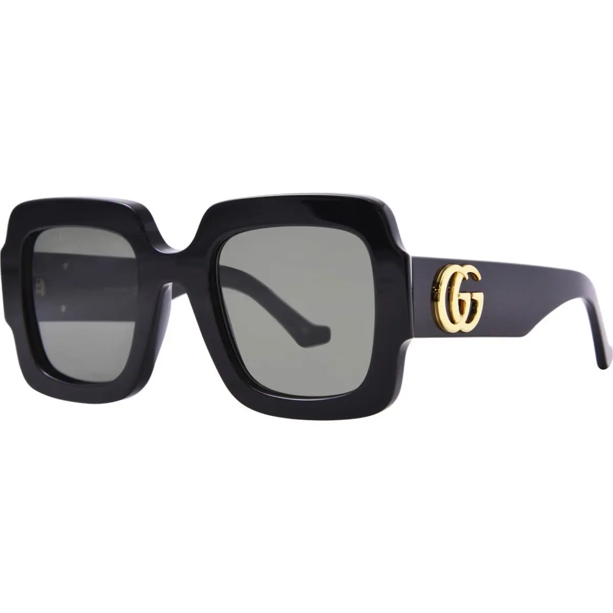 Gucci GG1547S 001 Sunglasses Women`s Black/grey Lenses Rectangle Shape 50mm