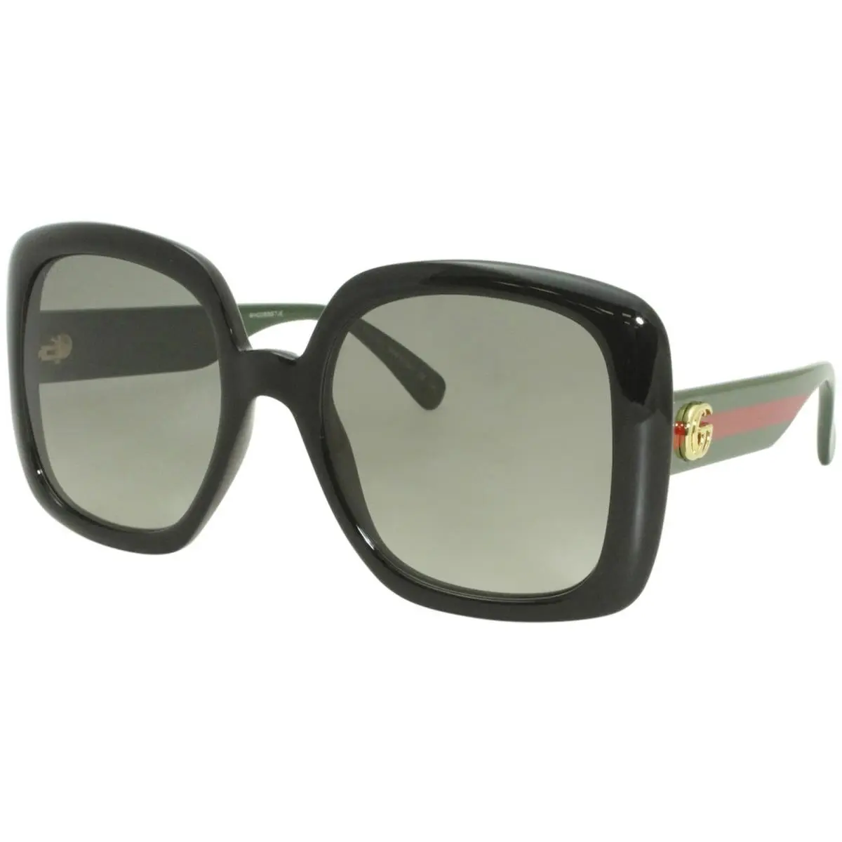 GG0713S 006 Sunglasses Women`s Black-green-red/grey Gradient Lenses 55-mm by Gucci