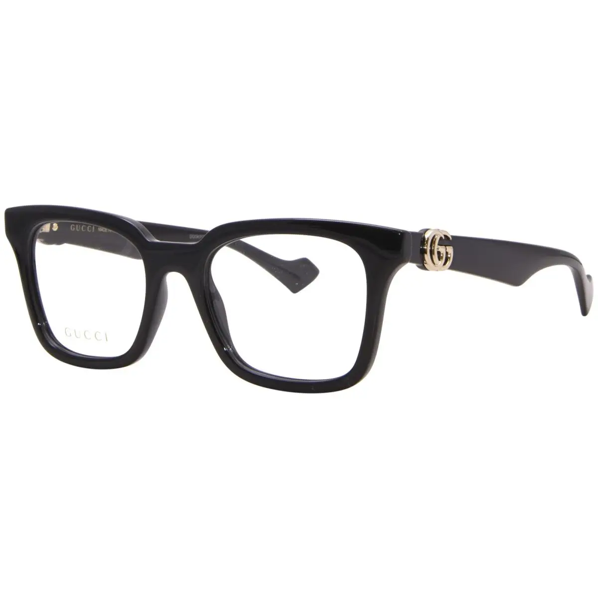 Gucci GG1728O 003 Eyeglasses Frame Women`s Blue/gold Full Rim Square Shape 51mm