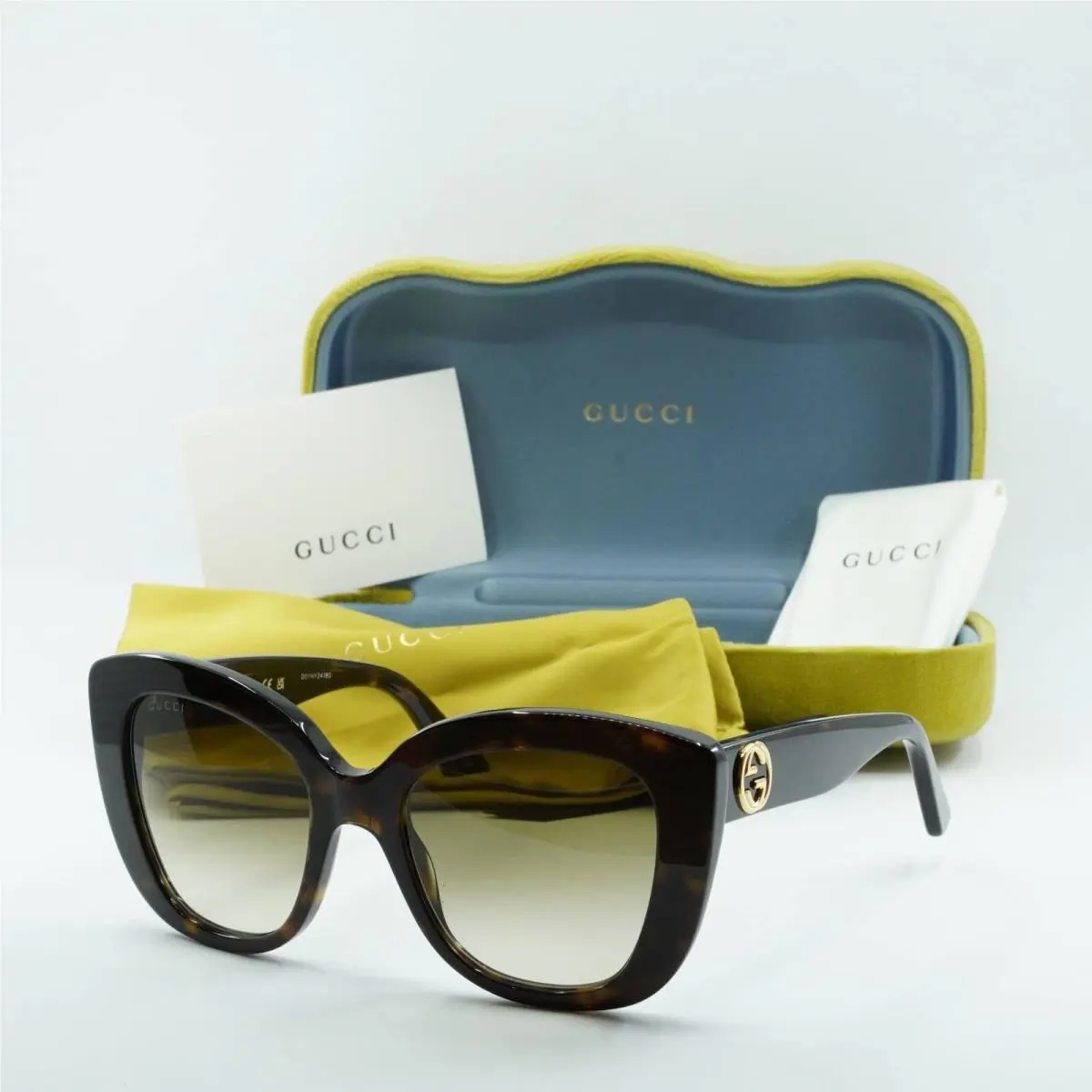 Gucci GG0327S 002 Havana/brown Gradient 52-20-140 Sunglasses