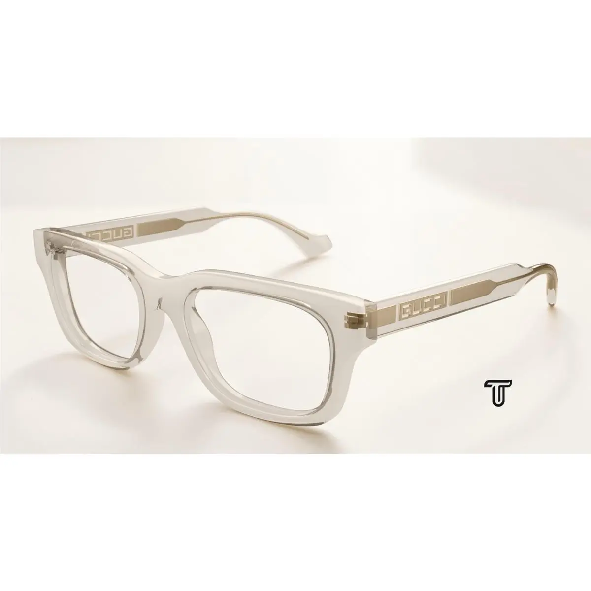 GG1731O 004 Rectangular Squared Green Demo Lens 54 mm Men`s Eyeglasses by Gucci