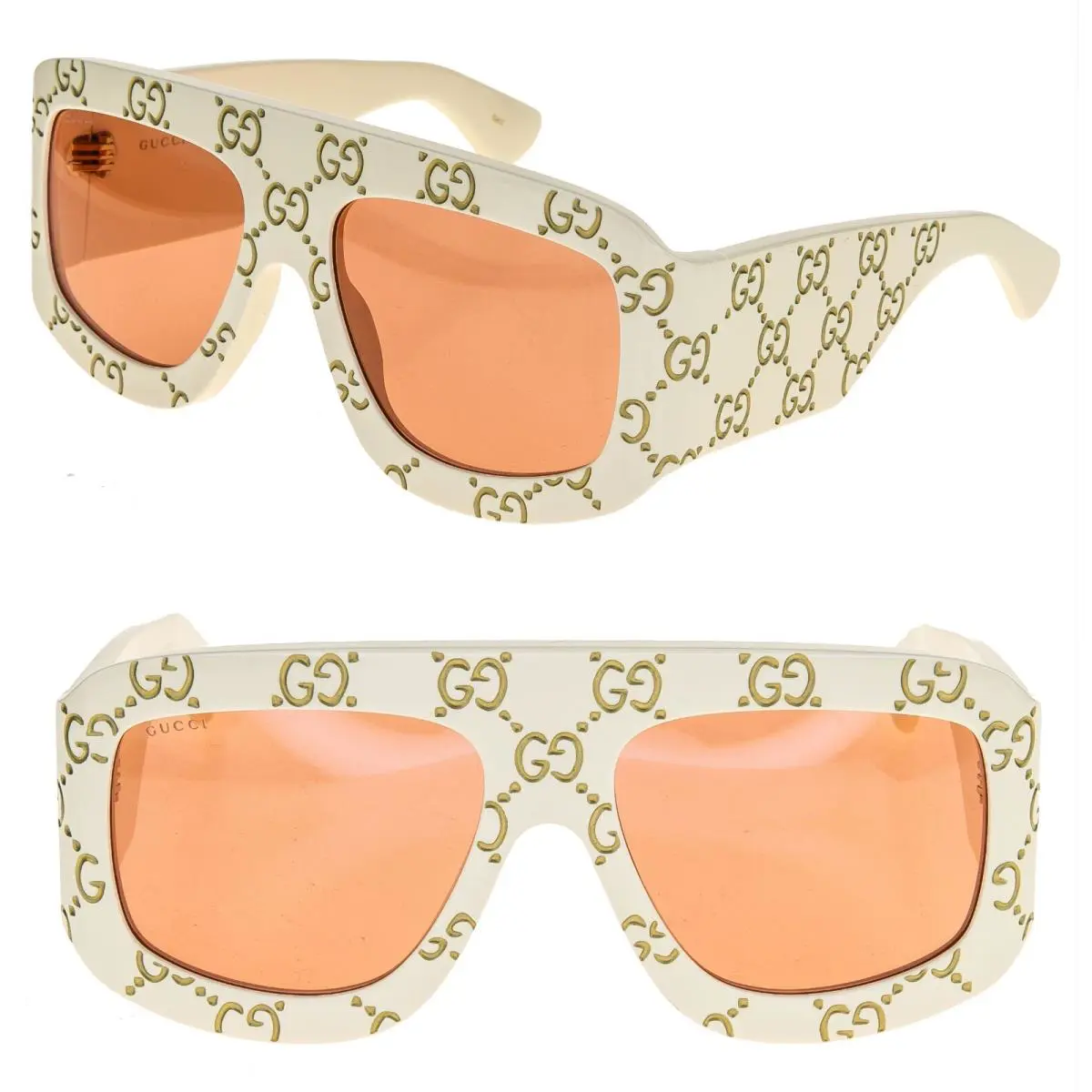 Gucci Hollywood Forever 0234 Black Orange Pearl Sunglasses GG0234S 002