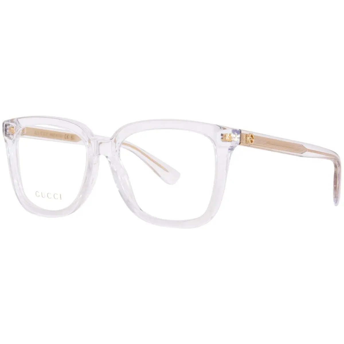 GG 1319O Eyeglasses 003 Crystal by Gucci
