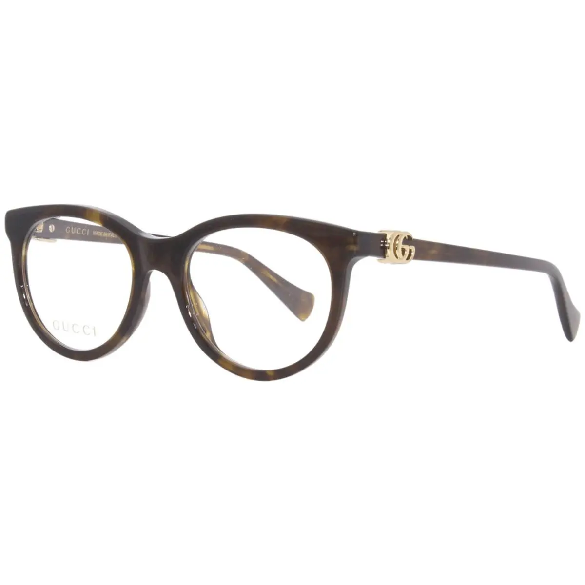 Gucci GG1074O 005 Eyeglasses Frame Women`s Havana Full Rim Cat Eye 53-mm