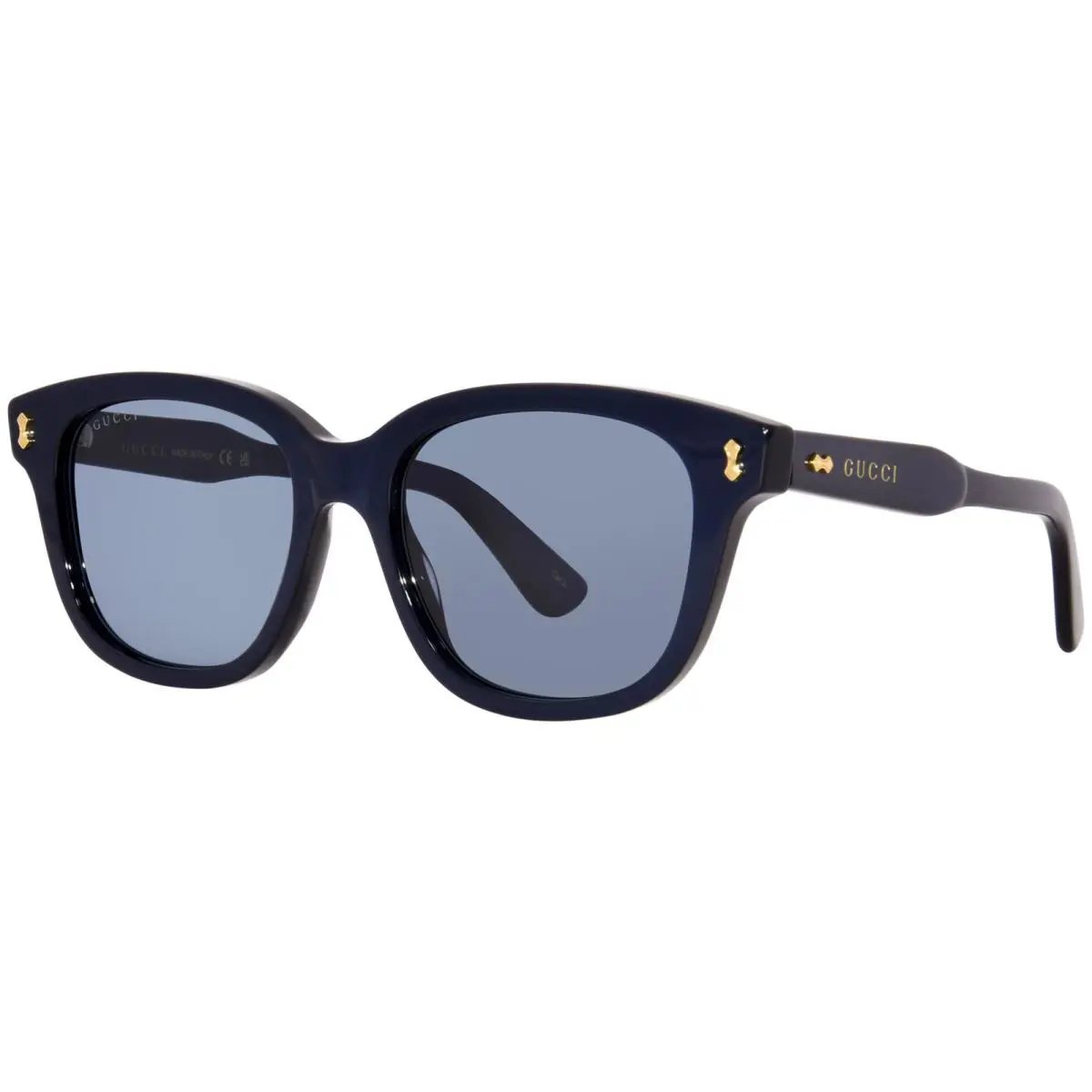 Gucci GG1264S 002 Sunglasses Men`s Blue/blue Lenses Square Shape 52mm