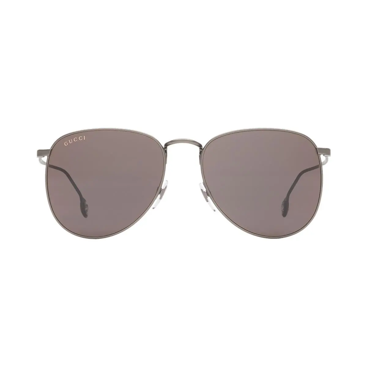 Gucci Women`s Aviator Style Silver Metal Sunglasses 55mm