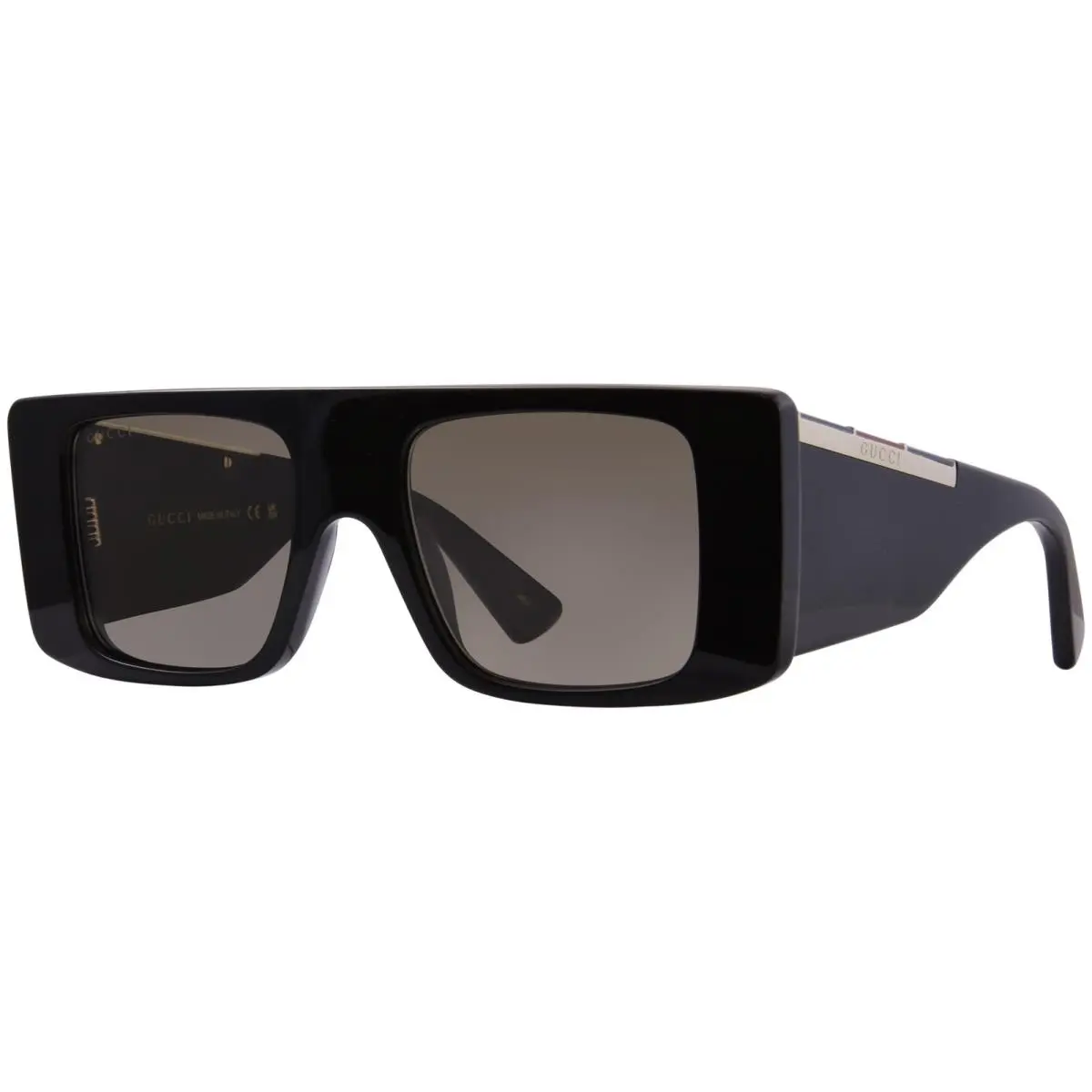 Gucci GG1888S 001 Sunglasses Men`s Black/brown Lenses Rectangle Shape 50mm