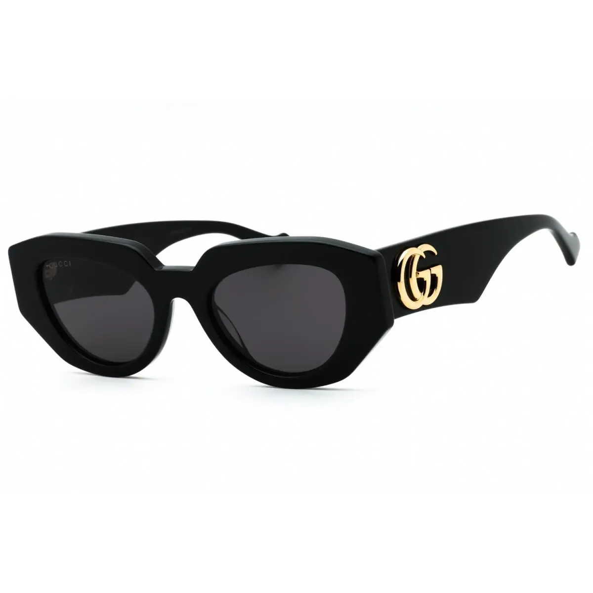 Gucci GG1421S 001 Sunglasses Black Frame Gray Lenses 51mm