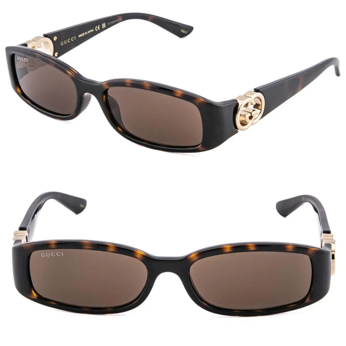 Gucci GG1661S Brown Narrow Slim 1661 GG Logo Fashion Sunglasses 002