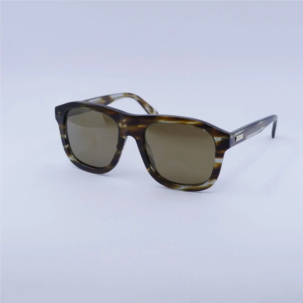 GG1316S 003 Striated Green Havana/brown with Gunmetal Mirror by Gucci